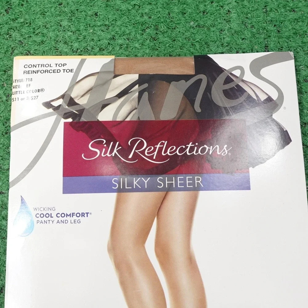 Hanes Silk Reflections Womens‎ Pantyhose EF Beige Silky Sheer Control Top